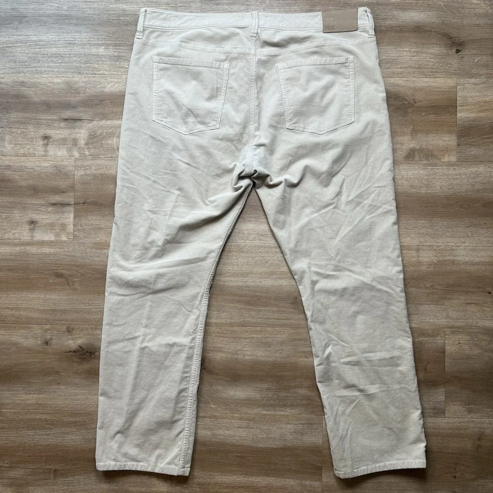 Paige Corduroy Pants Men‎ 38 Beige Federal Straight Leg Preppy Travel Business
